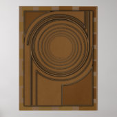 Earthly Vortex: Modern 3D Minimalist Boho Art ポスター (正面)