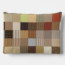 Earthly Wooded Tile Print Cosmetic Bag アクセサリーポーチ