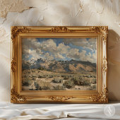 Earthone Landscape 絵画'素朴 Mountain Art ポスター