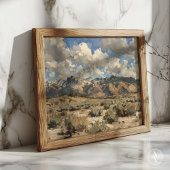 Earthone Landscape 絵画'素朴 Mountain Art ポスター