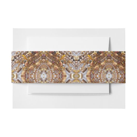 Earthonesビーズプリント 招待状ベリーバンド (正面例)