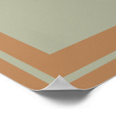 Earthones Bohoバタフライカラーブロック ポスター (角)