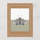 Earthones Bohoバタフライカラーブロック ポストカード (正面)