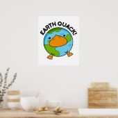 Earthquack Funny Earthquake Pun  ポスター (キッチン)