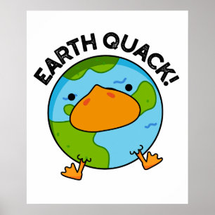 Earthquack Funny Earthquake Pun  ポスター