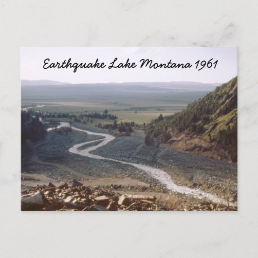 Earthquake Lake Slide Montana 1961はがき ポストカード (正面)