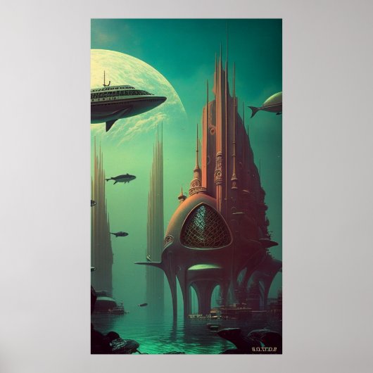 Earthrise Serenade (42x24in Extra Long) （ロゴ付き） ポスター (正面)