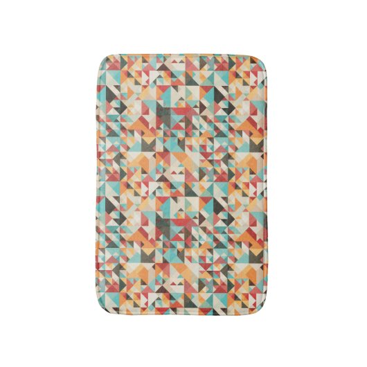 Earthtoneの幾何学的なパターン バスマット (正面縦)