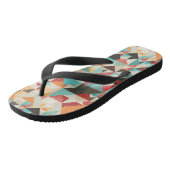 Earthtoneの幾何学的なパターン ビーチサンダル (アングル)