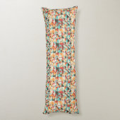 Earthtoneの幾何学的なパターン ボディピロー (裏面 (縦))