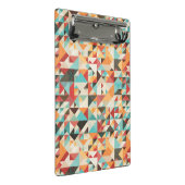 Earthtoneの幾何学的なパターン ミニクリップボード (アングル)