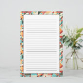 Earthtoneの幾何学的なパターン 便箋 (スタンド正面)