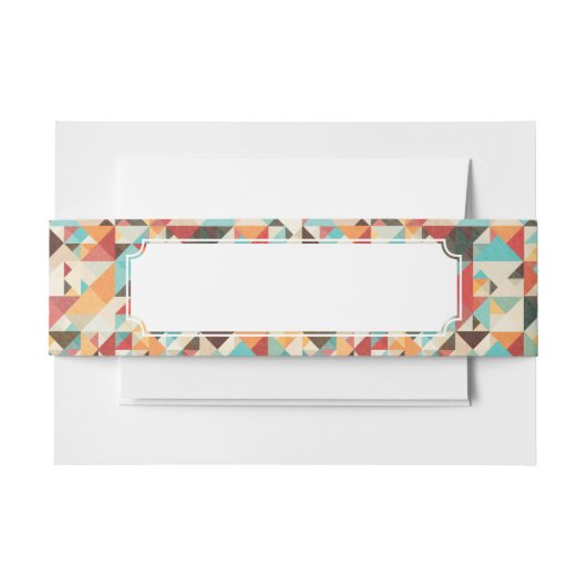 Earthtoneの幾何学的なパターン 招待状ベリーバンド (正面例)