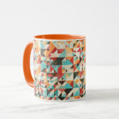 Earthtone幾何パターン マグカップ (正面左)