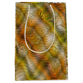 Earthtone Faux Snakeskin Gift Bag ミディアムペーパーバッグ (正面)