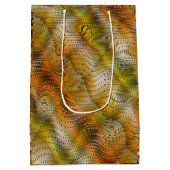 Earthtone Faux Snakeskin Gift Bag ミディアムペーパーバッグ (裏面)