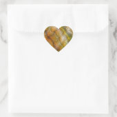 Earthtone Faux Snakeskin Heart Stickers ハートシール (バッグ)