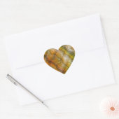 Earthtone Faux Snakeskin Heart Stickers ハートシール (封筒)