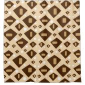 Earthtone Geometry シャワーカーテン (正面)