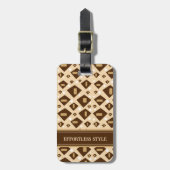 Earthtone Geometry ラゲッジタグ (正面縦)