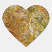 Earthtone Marble Heart Stickers ハートシール (正面)