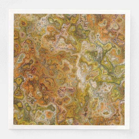 Earthtone Marble Paper Party Napkins (正面)