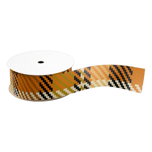 Earthtone Plaid Grosgrain Ribbon グログランリボン (リール)