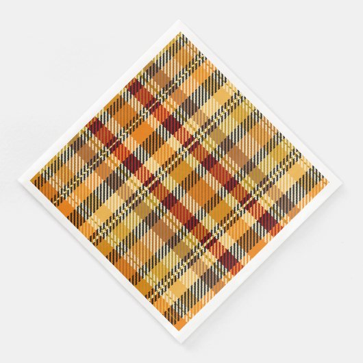 Earthtone Plaid Paper Party Napkins (コーナー)