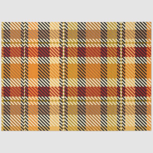 Earthtone Plaid Tissue Paper 薄葉紙 (正面)