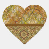 Earthtone Sampler Heart Stickers ハートシール (正面)