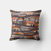 Earthtonesのジャズ風の抽象的な枕 クッション (裏面)
