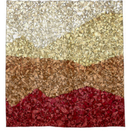 Earthtonesの水晶、層 シャワーカーテン