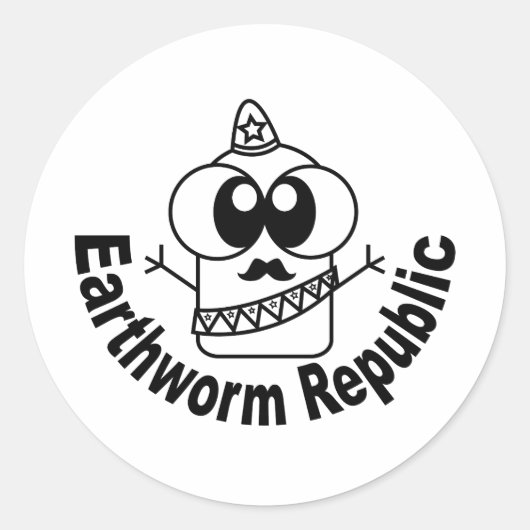 Earthworm Republic ラウンドシール (正面)