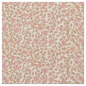 Earthy 1940s Retro Rosebud Utility ファブリック (クローズアップ)