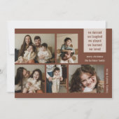 Earthy 5 Photo Collage Year Review Christmas Rust シーズンカード (正面)