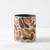 Earthy Abstract Coffee Mug – Organic Shapes  マグカップ (中央)