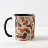 Earthy Abstract Coffee Mug – Organic Shapes  マグカップ (左)