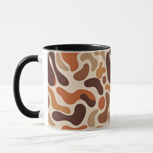 Earthy Abstract Coffee Mug – Organic Shapes マグカップ (左)