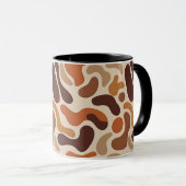 Earthy Abstract Coffee Mug – Organic Shapes  マグカップ (正面右)