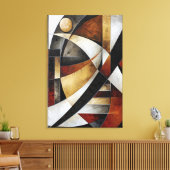 Earthy Abstract Mosaic キャンバスプリント (インサイチュ (リビング))