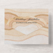 Earthy Abstract Watercolor Agate Wedding オールインワン招待状 (裏面)