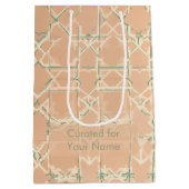 Earthy Arabesque | Terracotta & Sage ミディアムペーパーバッグ (裏面)