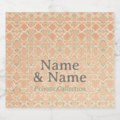 Earthy Arabesque | Terracotta & Sage Personalised スパークリングワインラベル (シングルラベル)