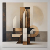 Earthy Architecture: Geometric Harmony ポスター (正面)