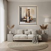 Earthy Architecture: Geometric Harmony ポスター