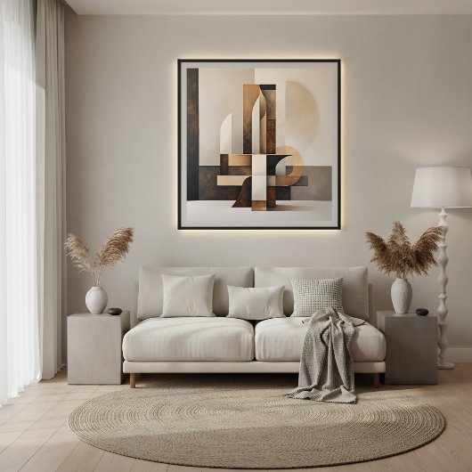 Earthy Architecture: Geometric Harmony ポスター