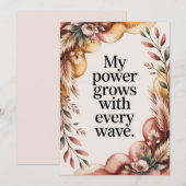 Earthy Birth Wave Strength Quote シーズンカード (正面/裏面)