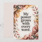 Earthy Birth Wave Strength Quote シーズンカード (正面/裏面)