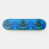 Earthy Blue Green Abstract Skateboard スケートボード (横)