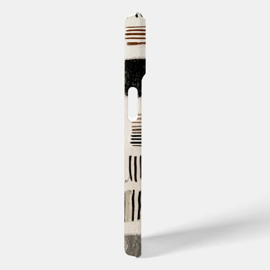 Earthy Boho Abstract Grid - Hand-Drawn Texture Case-Mate iPhoneケース (裏面 / 右)